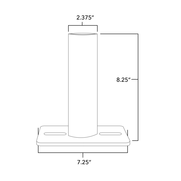 Horizontal Mount Tenon Bracket - For Street/Pole Light