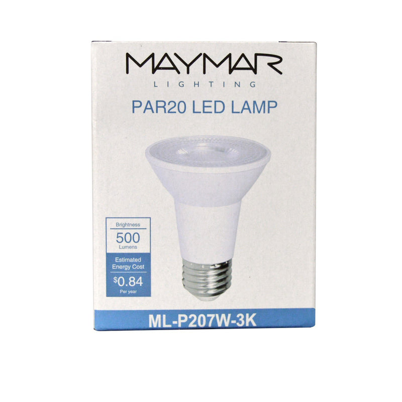LED Light Bulb - PAR20 - E26 Base - 7W 500 Lumens UL ES Certified - Dimmable