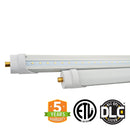 T8 8ft LED Tube Light - FA8 Base - 40W 5200 Lumens ETL DLC Certified 5 Year Warranty - Ballast Bypass Only